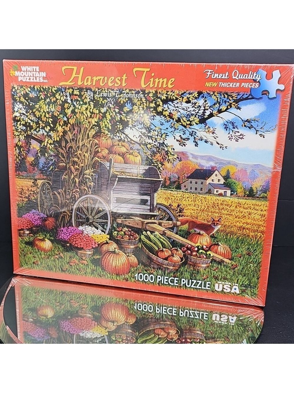 Rare White Mountain Puzzles Harvest Time 1000 Piece Jigsaw Puzzle 9115 SEALED US